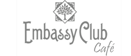 EmbassyClub Cafe logo - gris med